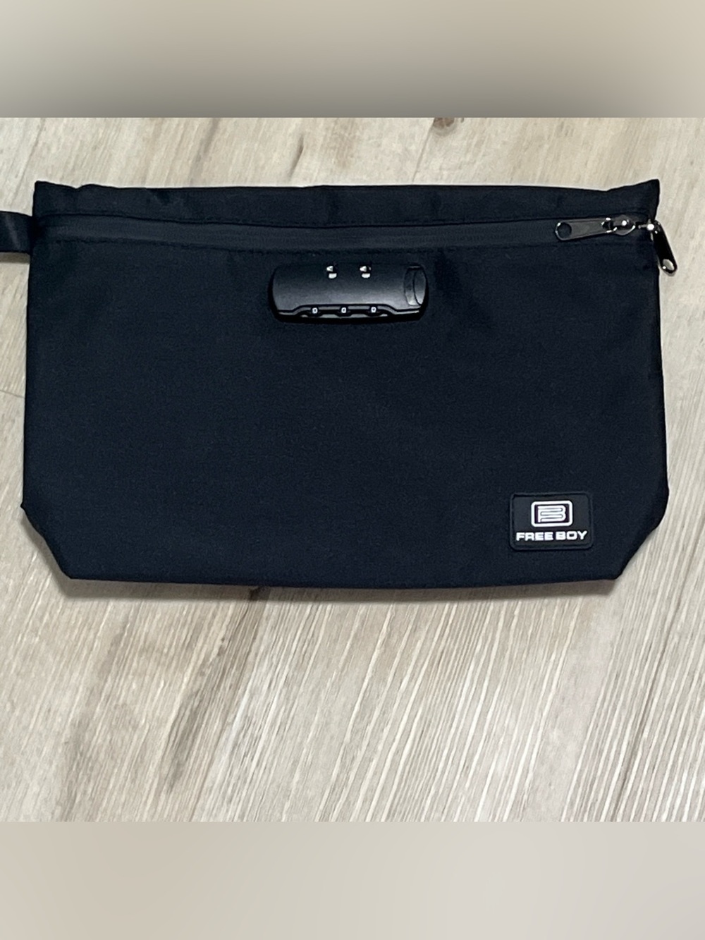 Black Men's Odor Blocking Pouch with Combination Lock
